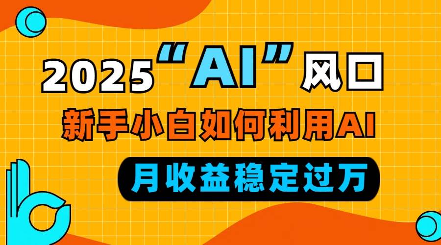 （13821期）2025“ AI ”风口，新手小白如何利用ai，每月收益稳定过万_76创客网