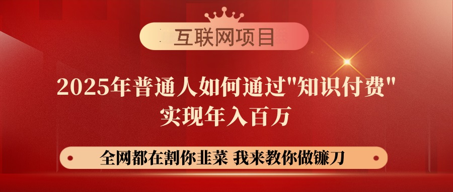 （14466期）【网创项目终点站-镰刀训练营超级IP合伙人】25年普通人如何通过“知识…_76创客网